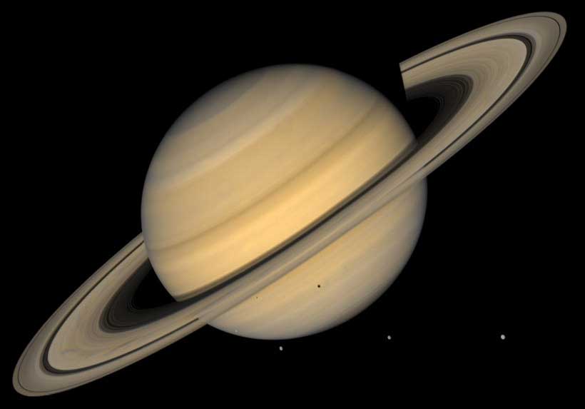 Сатурн со спутниками