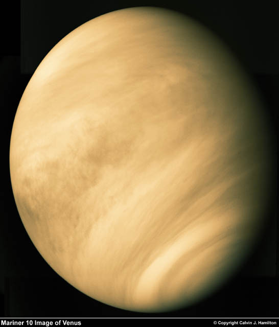 Венера. Фото с  АМС Маринер-10