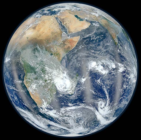 Earth 'Blue-Marble' from SuomiNPP 23.01.12